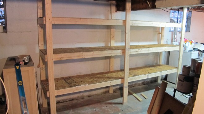 Basement shelving makeover.