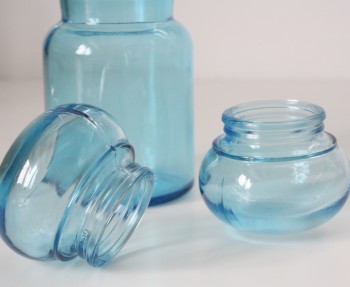 Pretty blue glass salvage find.
