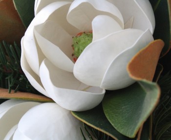 Finished magnolia bouquets.