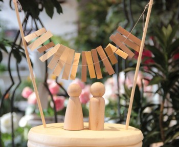 How to make a custom bunting for your wedding cake.