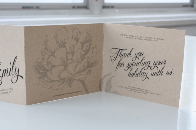 Our DIY wedding program.