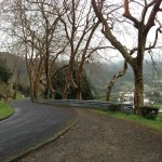 Windy, bumpy roads in the Peugeot.