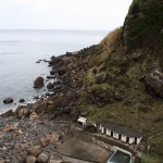 The mirodouro looked out over the ocean. This particular one looked down at what appeared to once be a public pool.