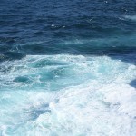 Stunning ocean water. It raged that day, all shades of blue and turquoise.