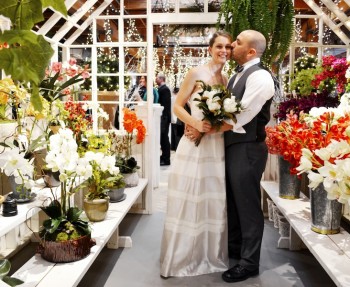 On our wedding day.