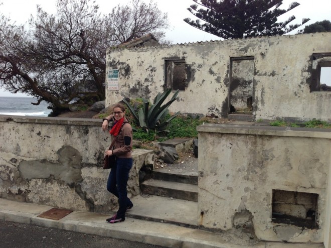 Our next DIY project? Renovating shells of homes on the Azorean coast. Oceanfront view in Mosteiros.