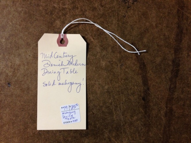 Ah hah, I spy a beautiful mid-century mahogany table for <$300.