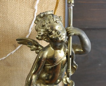 It's a pretty vintage lamp from my Grandma. See how I rewired it in this post on DIY Network.