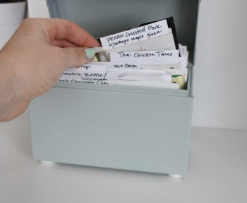 Simplified recipe box.